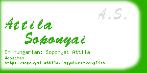 attila soponyai business card